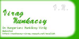virag munkacsy business card